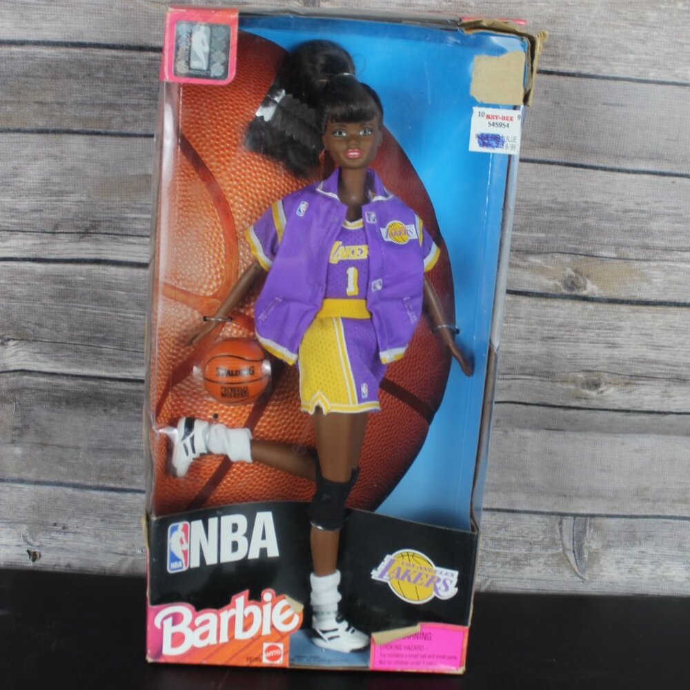 NBA Los Angeles Lakers African American Barbie Doll 1998 NRFB Original Box 20705